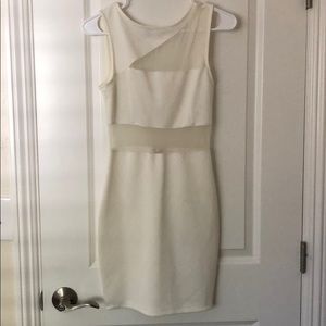 Mini dress with sheer cut outs